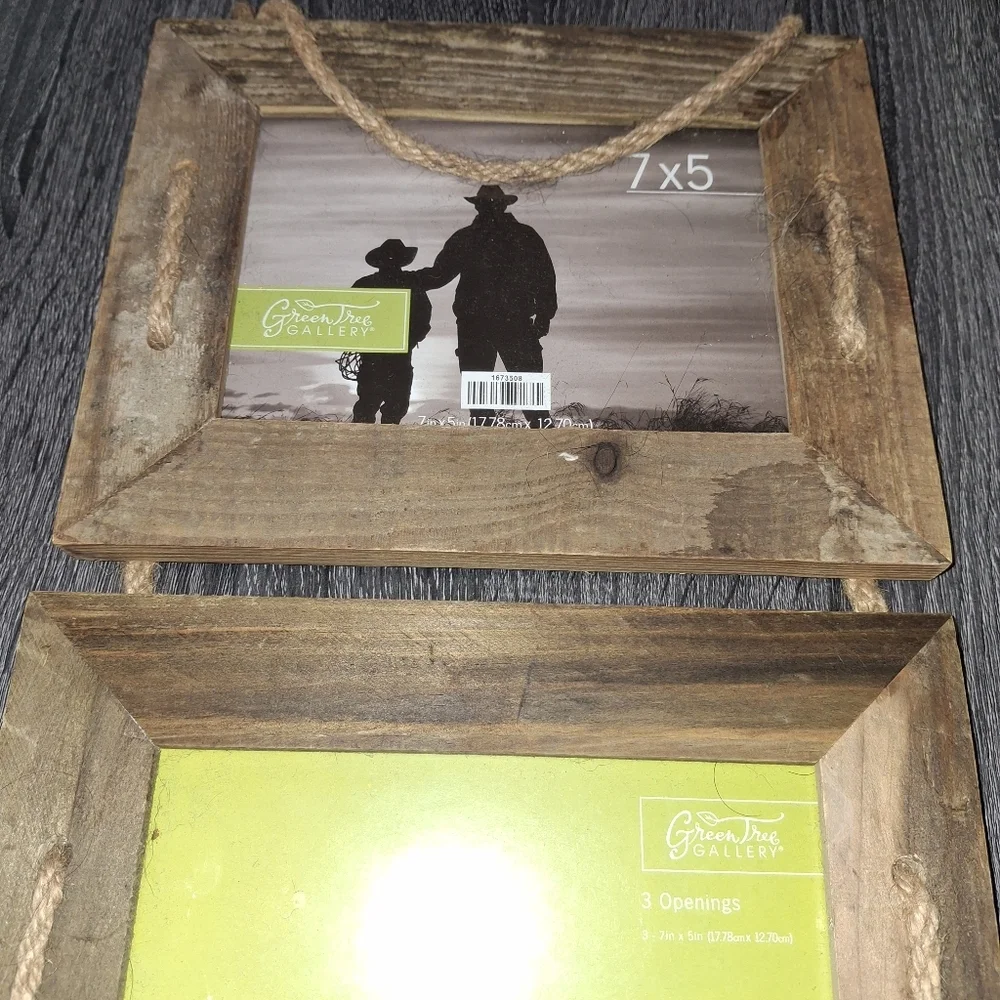 Rustic Brown Hanging Photo Frame Set - Picture 3 of 6